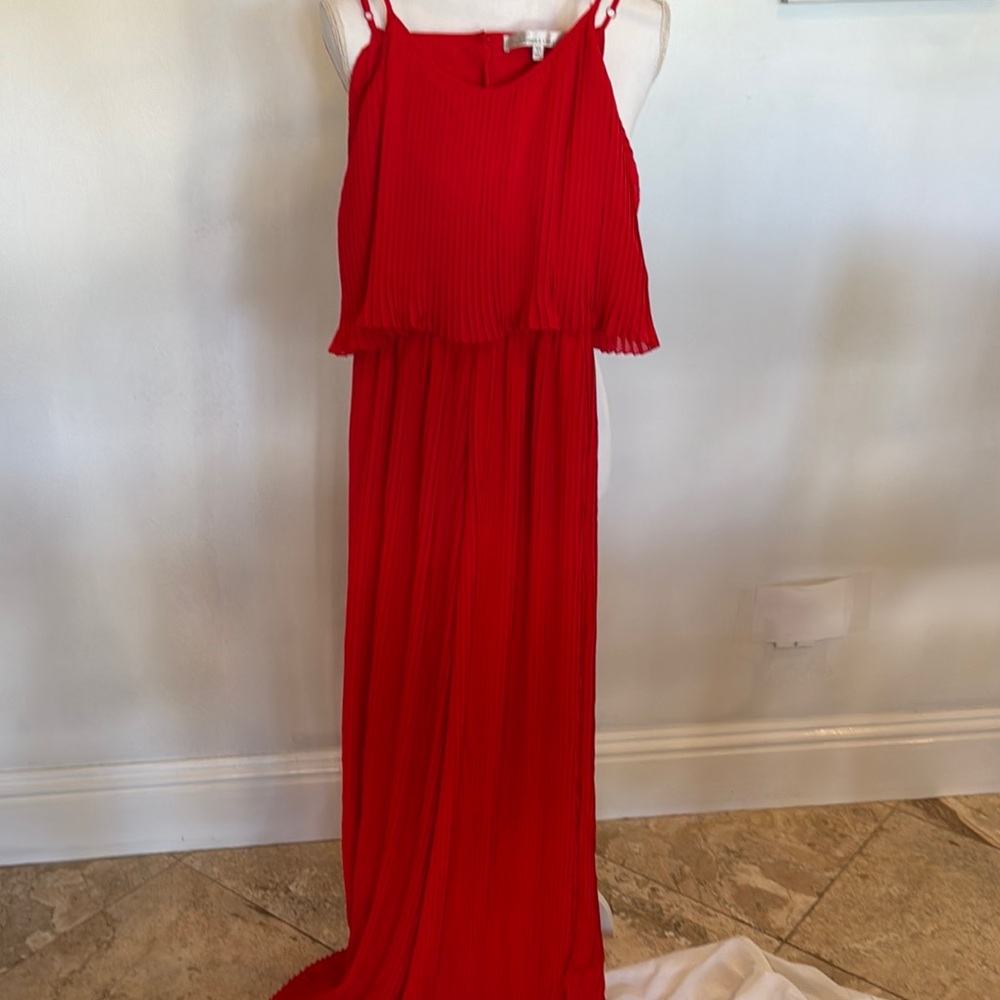 Vibrant Red Pleated jumpsuit ~ never worn. Classy;)